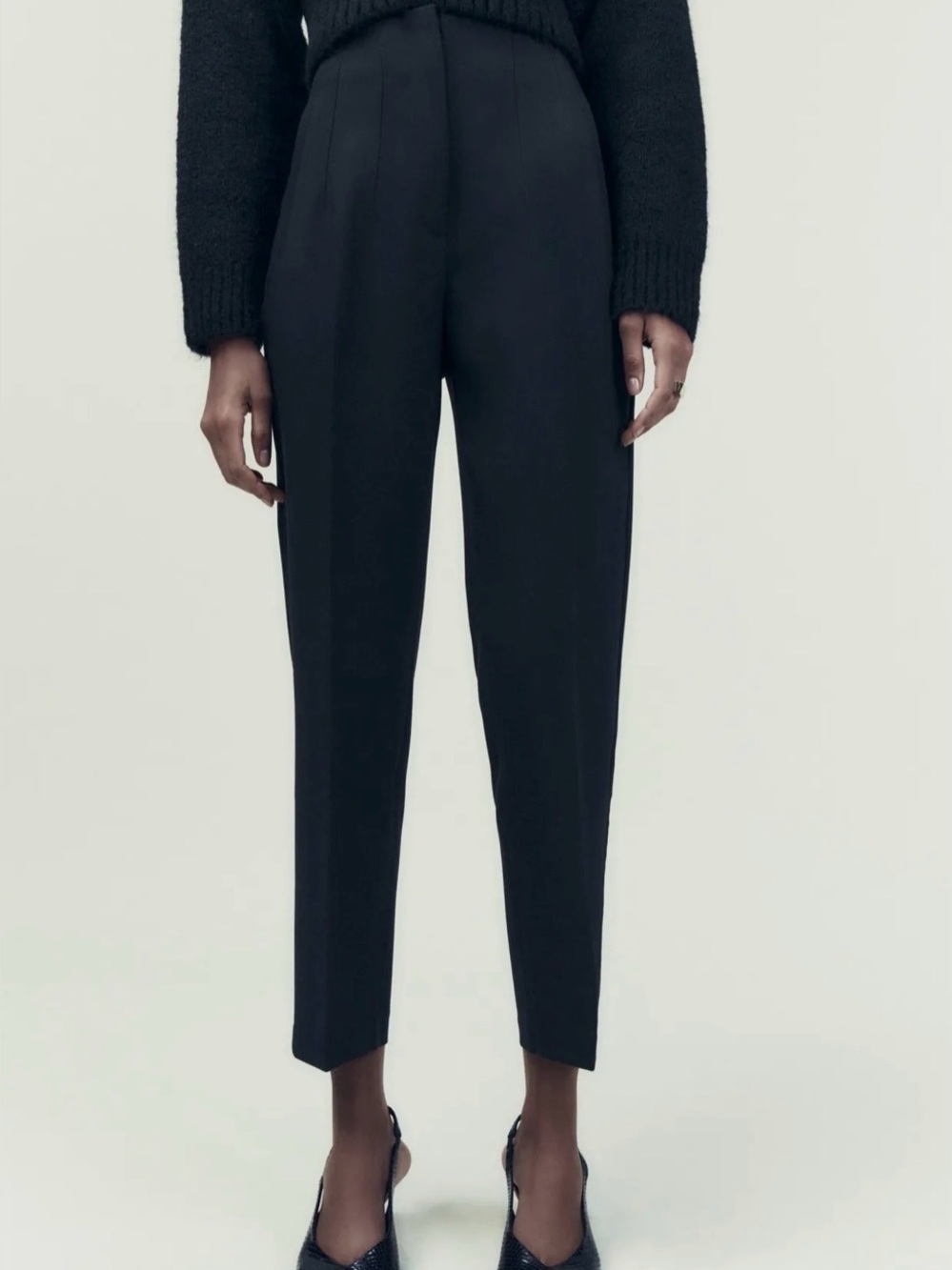 Zara Black Cropped Tailored Women's Pants